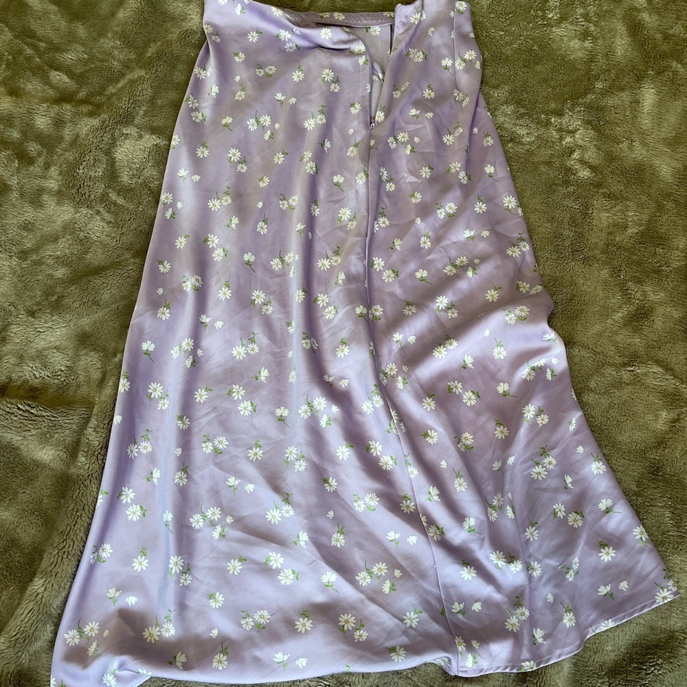 Floral purple maxi skirt .